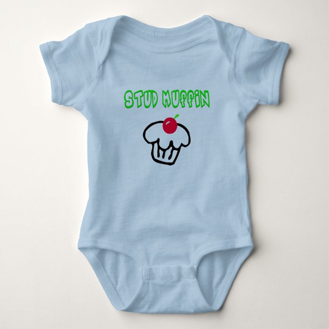 Bolzen-Muffin Baby Strampler (Vorderseite)