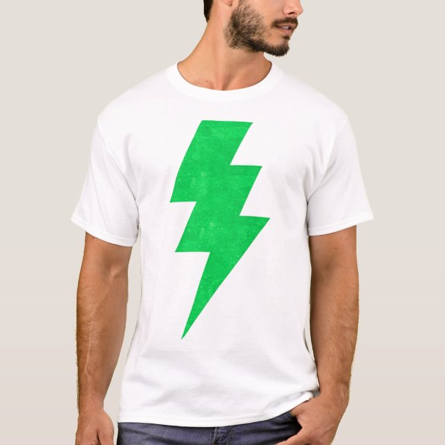Bolzen-T-ShirtLightning Bolt Green T-Shirt (Vorderseite)
