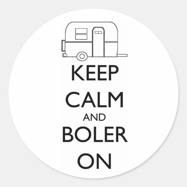 Bolzenkopfaufkleber - Calm und Boler Behalten Runder Aufkleber (Vorderseite)