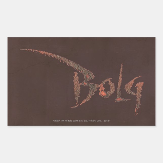 Bolzname Rechteckiger Aufkleber (Vorderseite)