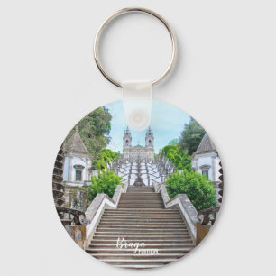 Bom Jesus Braga Heiligtum Foto mit Gebet Schlüsselanhänger