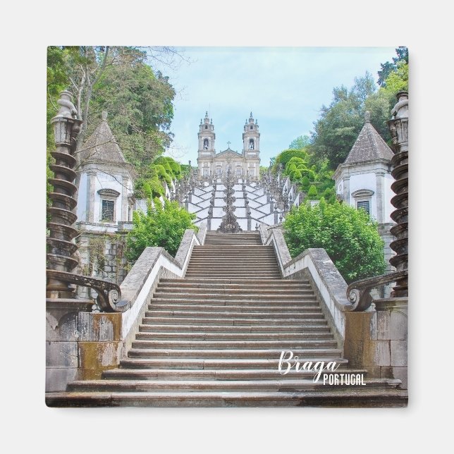 Bom Jesus de Braga Katholische Heiligtum, Portugal Magnet (Vorne)