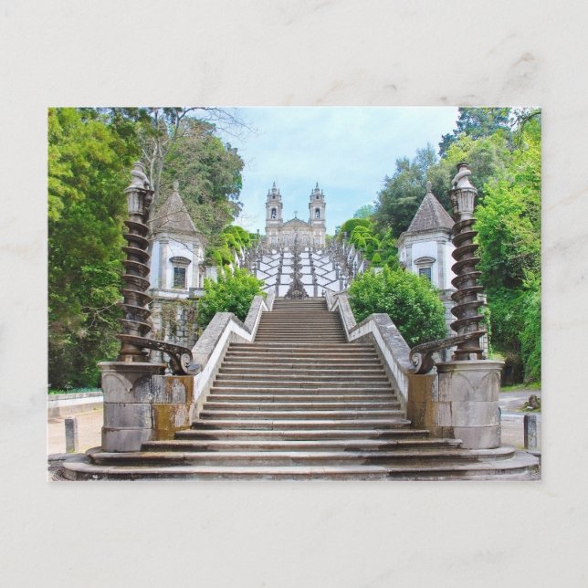 Bom Jesus do Monte Sanctuary in Braga, Portugal Postkarte (Vorderseite)