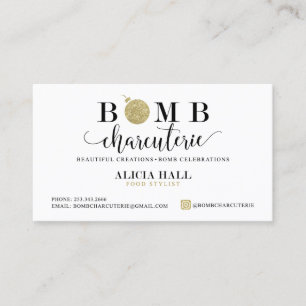 Bomb Charcuterie Custom Cards   Nicht bearbeitet Visitenkarte