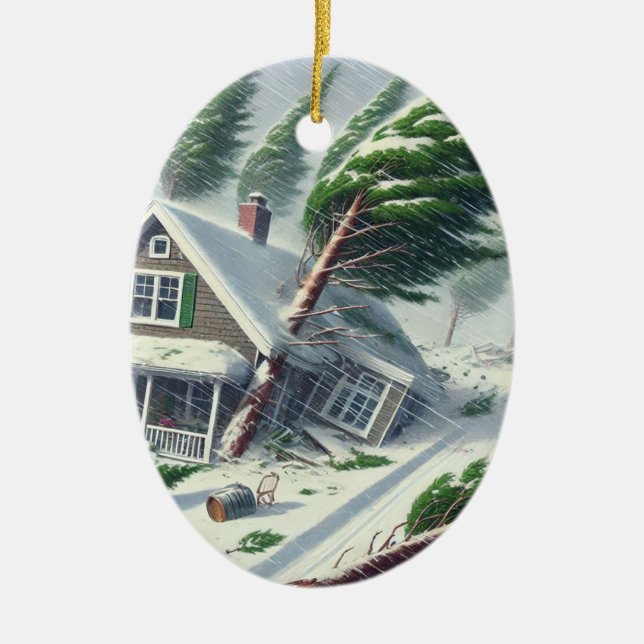 Bomb Cyclone House 4 Keramik Ornament (Vorne)