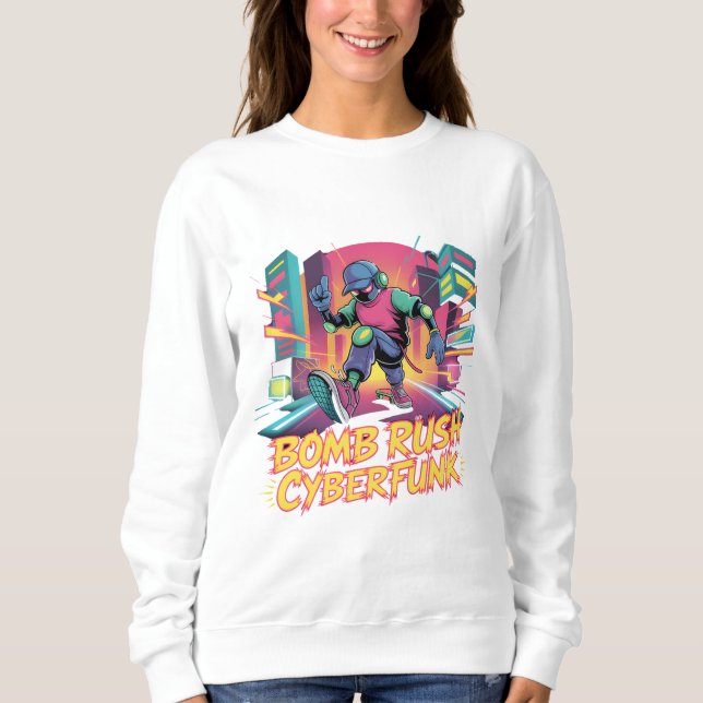 Bomb Rush Cyberfunk – Neon Street Rebellion Sweatshirt (Vorderseite)