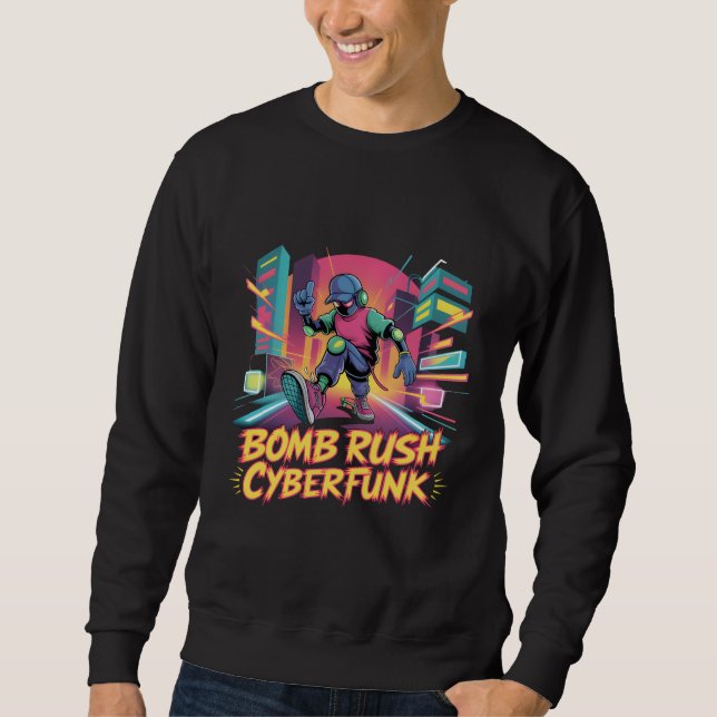 Bomb Rush Cyberfunk – Neon Street Rebellion Sweatshirt (Vorderseite)