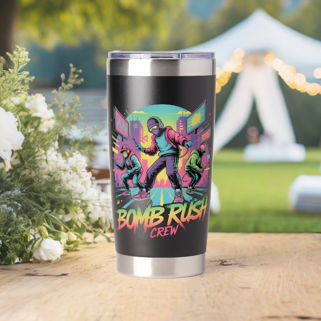 Bomb Rush Cyberfunk – Neon Street Rebellion Thermobecher (Hochzeit (gedreht))