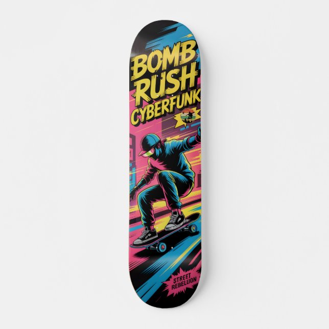 Bomb Rush Cyberfunk Skateboard (Vorne)