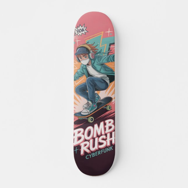 Bomb Rush Cyberfunk Skateboard (Vorne)