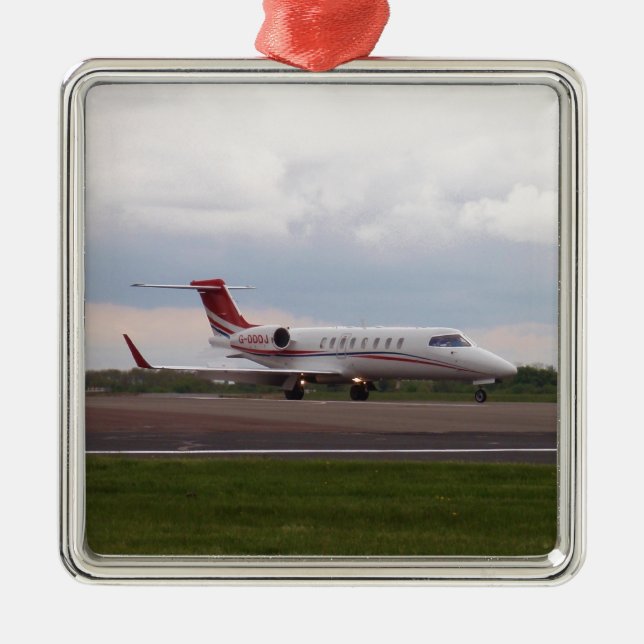 Bombardier Lear Jet 45XR Ornament Aus Metall (Vorne)
