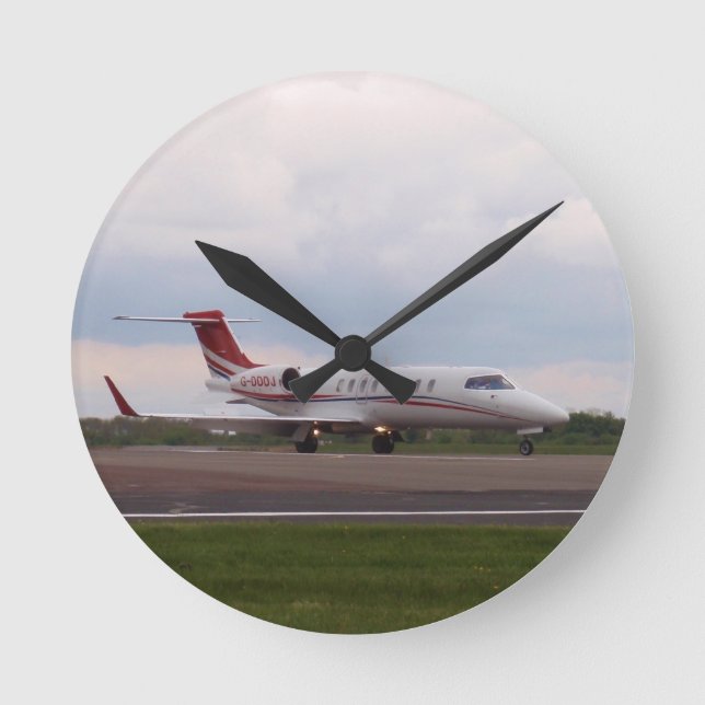 Bombardier Lear Jet 45XR Runde Wanduhr (Vorderseite)