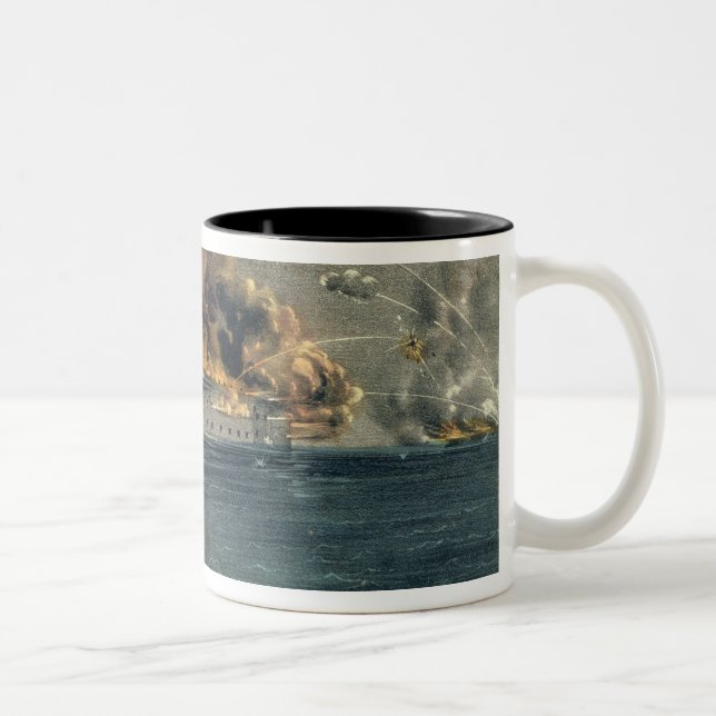 Bombardierung des Forts Sumter Zweifarbige Tasse (Rechts)