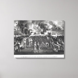 Bombardierung von Fort Sumter, Charleston Hafen Leinwanddruck