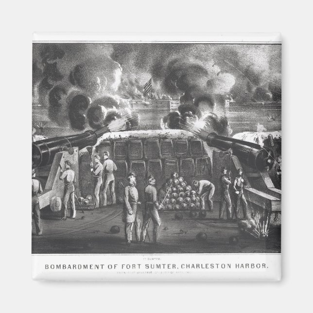 Bombardierung von Fort Sumter, Charleston Hafen Magnet (Vorne)