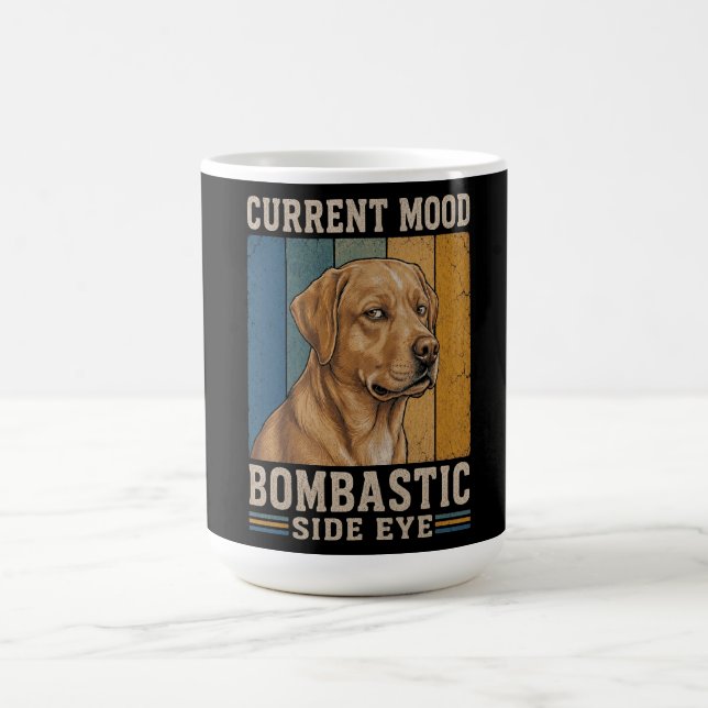 Bombastisches Seitenblick-Labrador Retro Lustiges  Kaffeetasse (Mittel)
