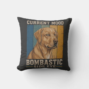 Bombastisches Seitenblick-Labrador Retro Lustiges Kissen