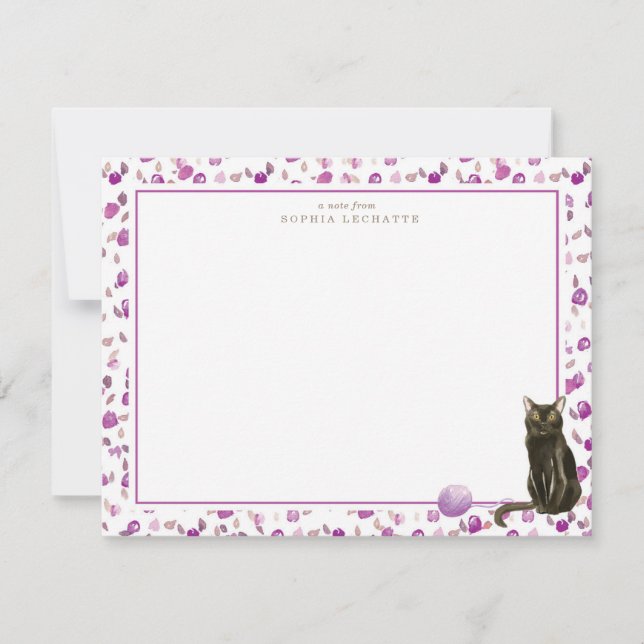 Bombay Black Cat Stationery Mitteilungskarte (Vorderseite)