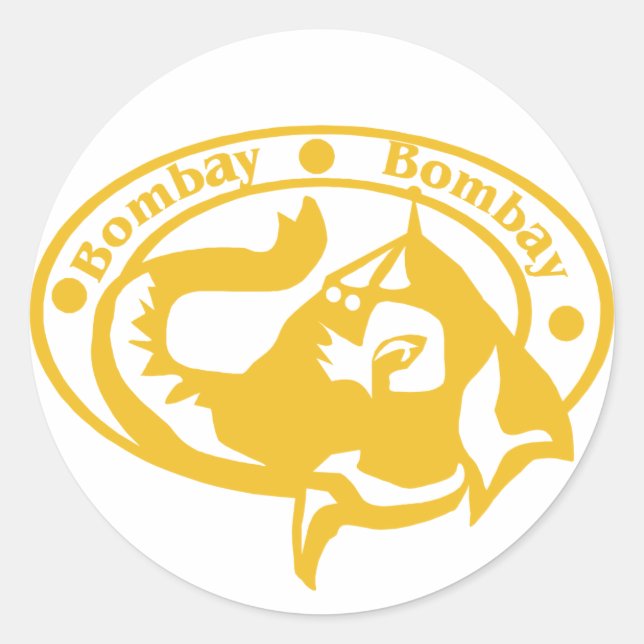 Bombay-Briefmarke Runder Aufkleber (Vorderseite)