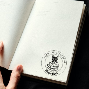 Bombay Cat, Buch aus der Bibliothek von Gummistempel