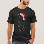 Bombay Cat Christmas Lights Xmas Cat Lover Santa H T-Shirt<br><div class="desc">Bombay Cat Christmas Lights Xmas Cat Lover Weihnachtsmannmütze</div>