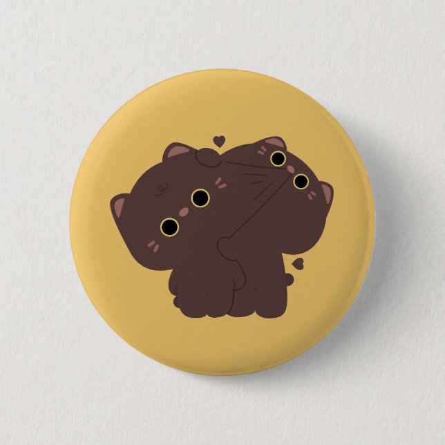 Bombay Cat Couple Button (Vorderseite)
