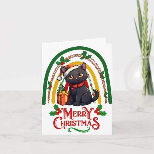 Bombay Cat Weihnachten Karte (Vorderseite)