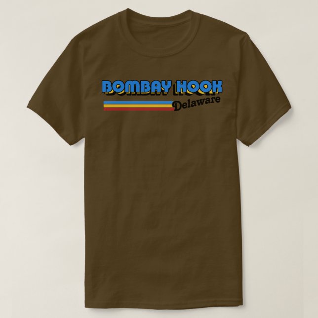 Bombay Hook Delaware Retro Styled Design T-Shirt (Design vorne)