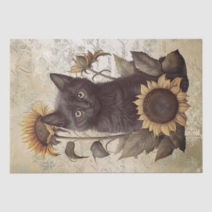 Bombay Kitten Sunflower Cat Seidenpapier