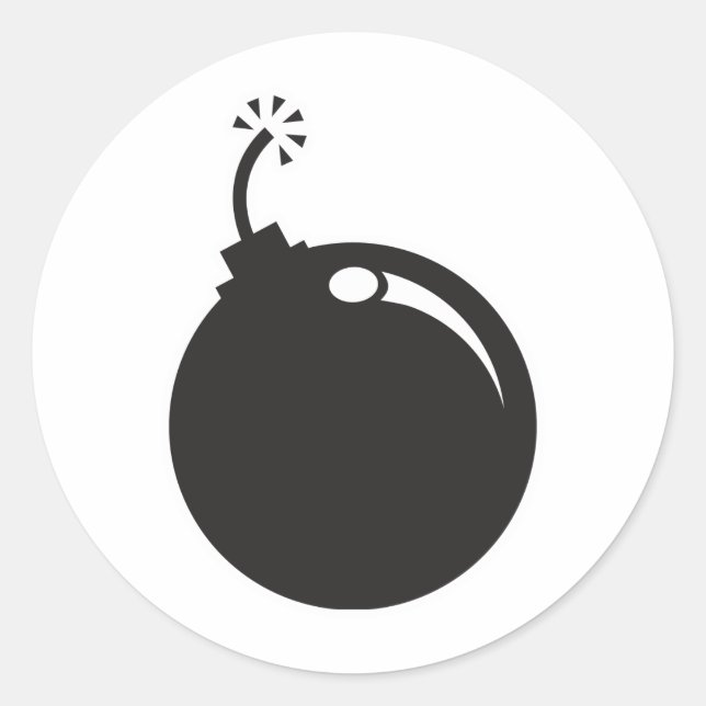 Bombe Runder Aufkleber (Vorderseite)
