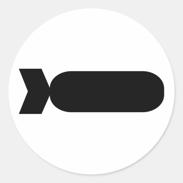 Bombe Runder Aufkleber (Vorderseite)