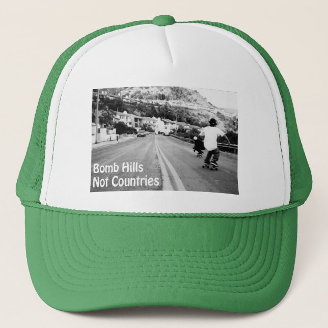 Bomben-Hügel-nicht Land-Hut Truckerkappe (Vorderseite)
