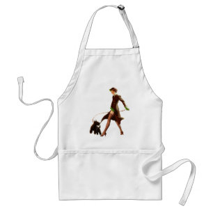 BOMBEN-SCHLECHTE MÄDCHEN Retro Button-UPS Schürze