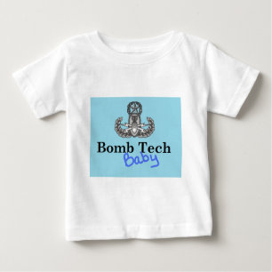 Bomben-Technologie-Babyblau Baby T-shirt
