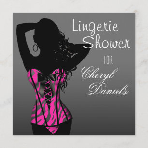 Bomben-Wäschezebra-Korsett-Brautparty Einladung