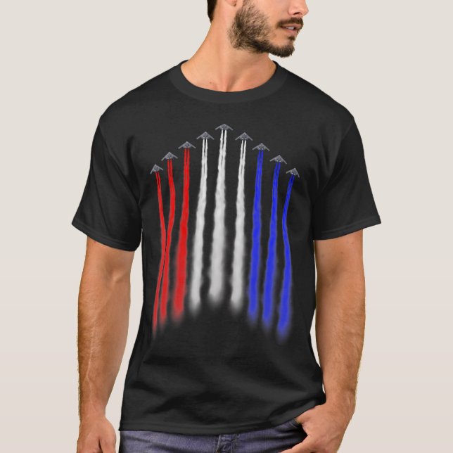 Bomber Jet Patriotic 4. T-Shirt (Vorderseite)