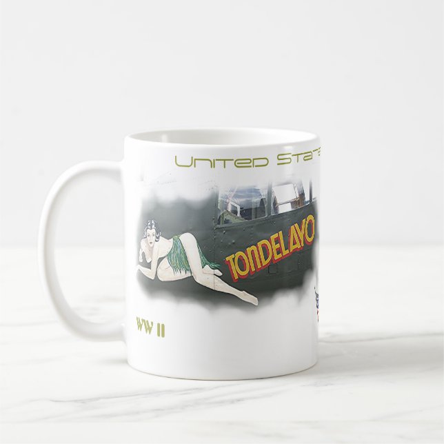 Bomber-Nasen-Kunst - WW II Tasse (Links)