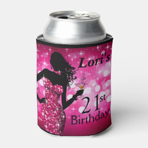 Bombshell Glitzer Bling Sparkle Geburtstag Fuchs Dosenkühler