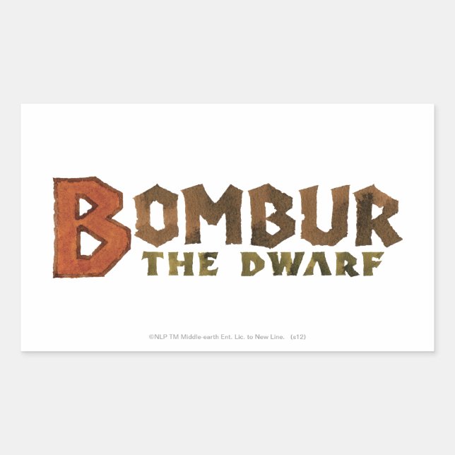 Bombur-Name Rechteckiger Aufkleber (Vorderseite)