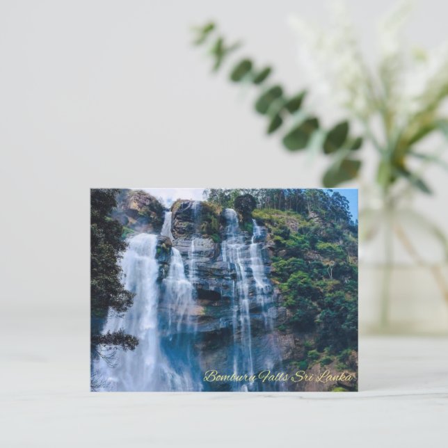 Bomburu fällt Sri Lanka - Natürliche Fotografie Postkarte (Stehend Vorderseite)