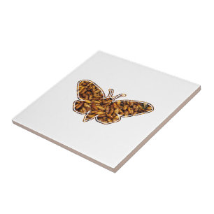 Bombyx Mori Silk Moth Life Cycle Silhouette Fliese