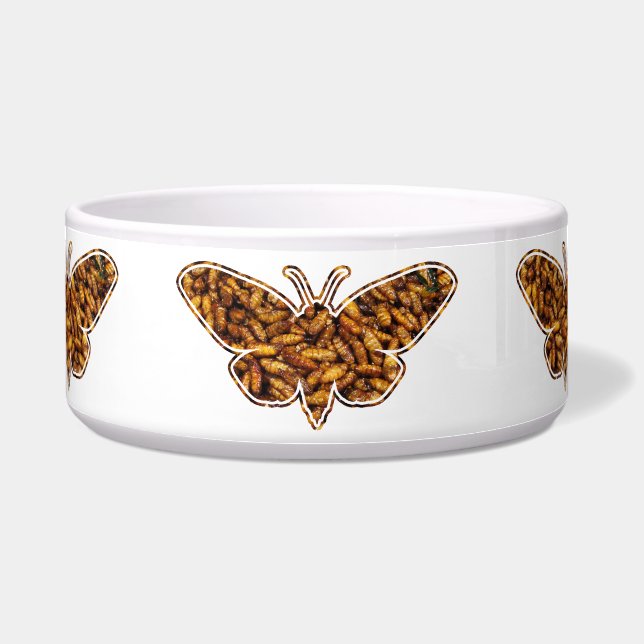 Bombyx Mori Silk Moth Life Cycle Silhouette Napf (Vorderseite)