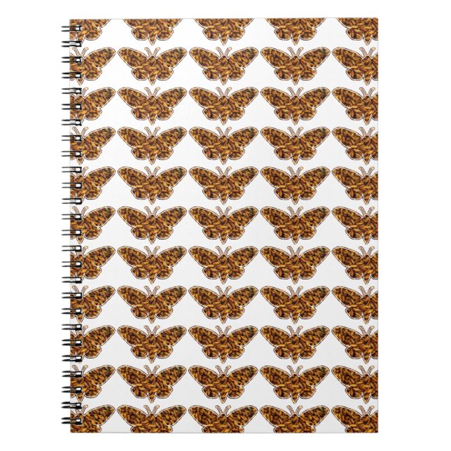 Bombyx Mori Silk Moth Life Cycle Silhouette Notizblock (Vorderseite)