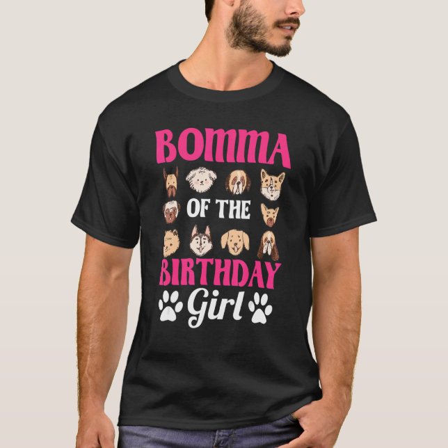 Bomma of the Birthday Girl Dog Paw Bday Party Cele T-Shirt (Vorderseite)