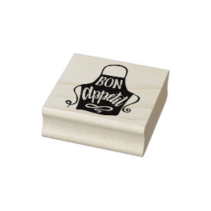 Bon Appetit Backwaren Schürze Gummistempel