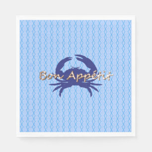 Bön-Appetit—BLUE_Crab-Diamant—feiern Serviette