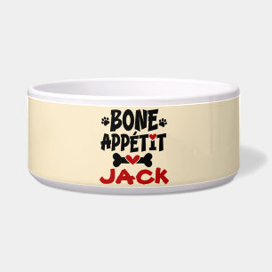 Bön Appetit Dog Bowl mit Namen Napf