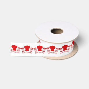 Bon Appetit eleganter Kochs-Hut Satinband