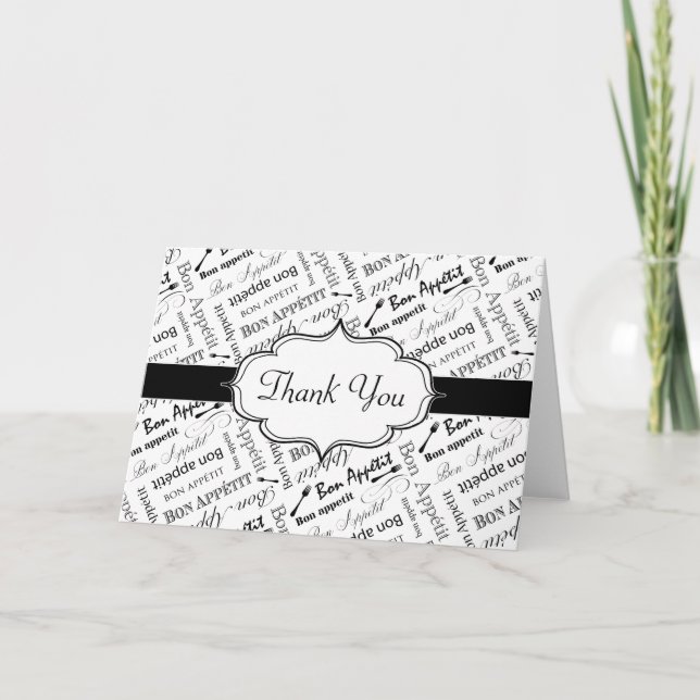 Bon Appetit Französisch Abendessen Party Danke (Vorderseite)