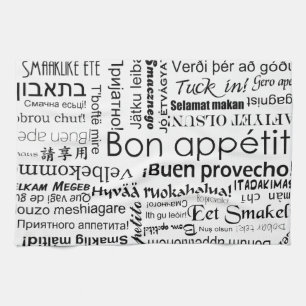 Bon appetit in anderen Sprachen Küchentuch